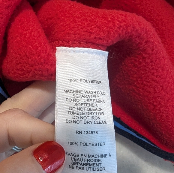 Vineyard Vines Red Boys Sherpa Half Zip Fleece - Picture 9 of 15